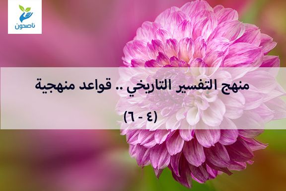 منهج التفسير التاريخي .. قواعد منهجية (4-6) 1 4 6