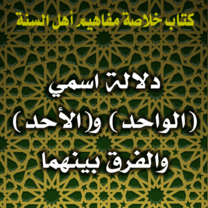 0027 دلالة اسمي الواحد والأحد والفرق بينهما