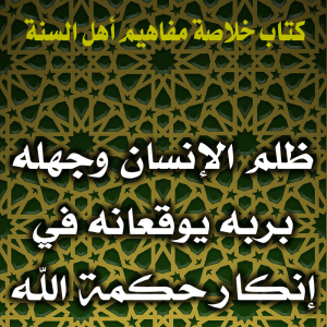 0109 ظلم الإنسان وجهله بربه يوقعانه في إنكار حكمة الله