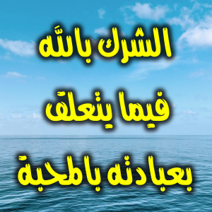 الشرك بالله فيما يتعلق بعبادته بالمحبة 300x300