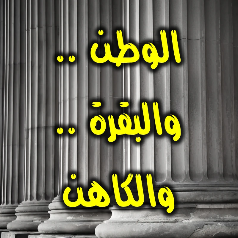 الوطن . والبقرة . والكاهن