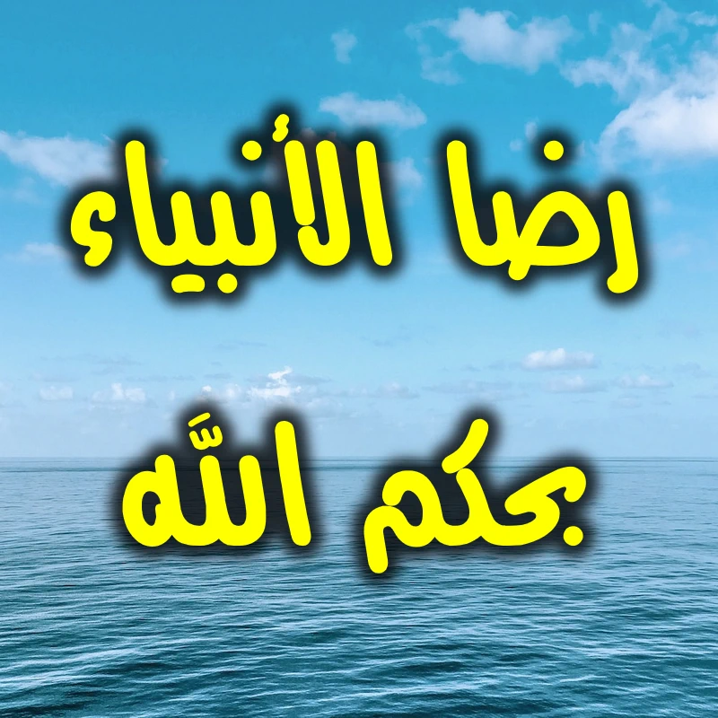 أمثلة في رضى الأنبياء بحكم الله وحسن الظن به 1 أمثلة في رضى الأنبياء بحكم الله وحسن الظن به