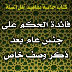 0382 فائدة الحكم على جنس عام بعد ذكر وصف خاص 300x300