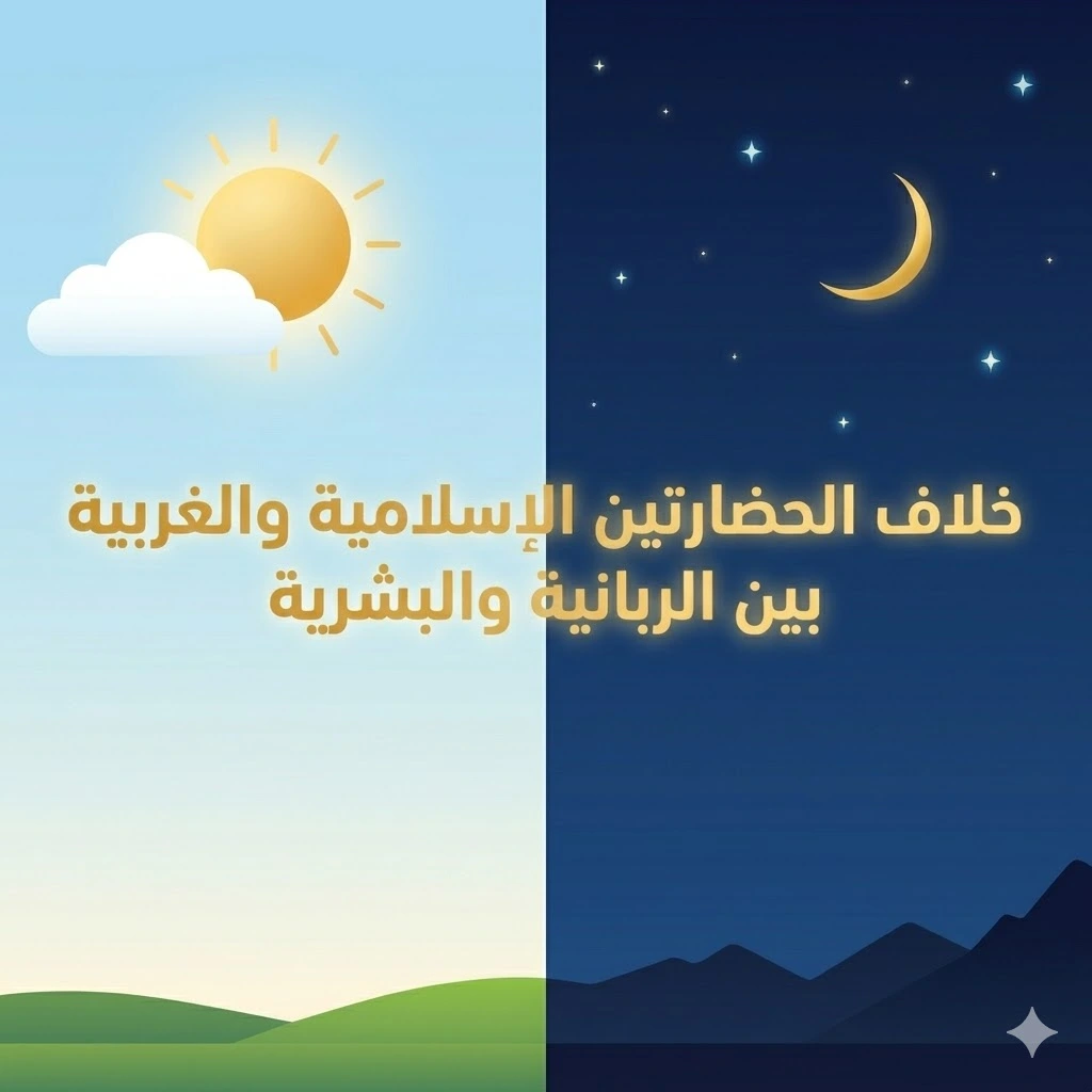 خلاف الحضارتين الإسلامية والغربية بين الربانية والبشرية