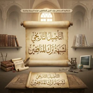 التأصيل التاريخي لشبهة ترك المنافقين