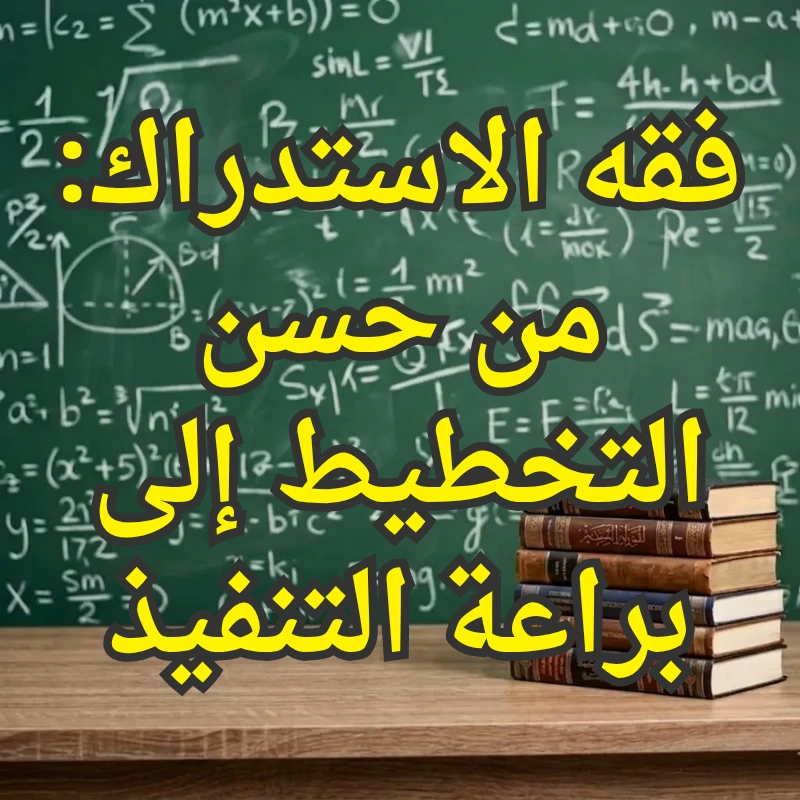 فقه الاستدراك: من حسن التخطيط إلى براعة التنفيذ
