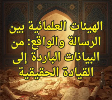 الهيئات العلمائية بين الرسالة والواقع: من البيانات الباردة إلى القيادة الحقيقية 1 تصميم صور المنشورات 21 360x320